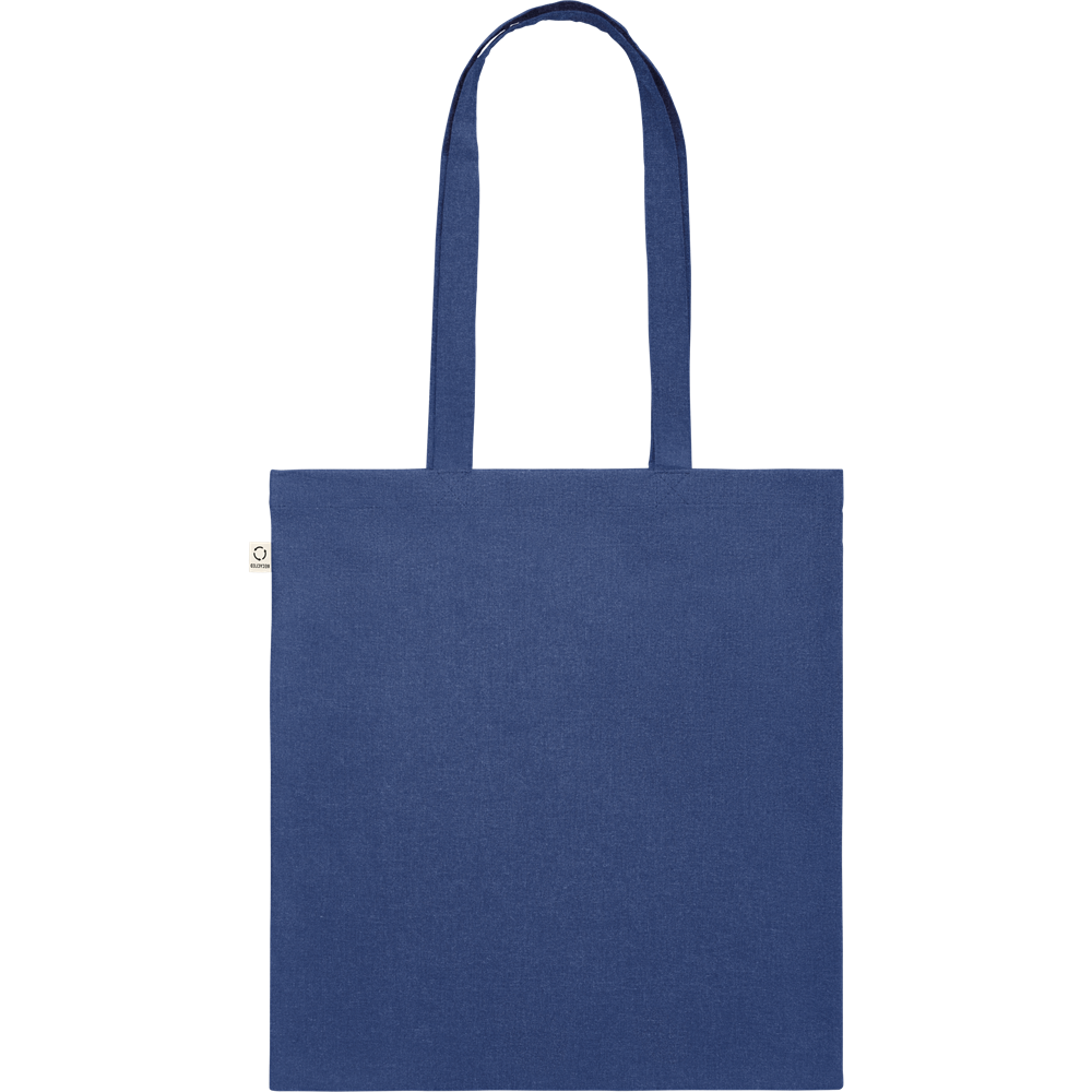 Recycled Cotton Shopping Bag (Black)_ROYAL BLUE_back