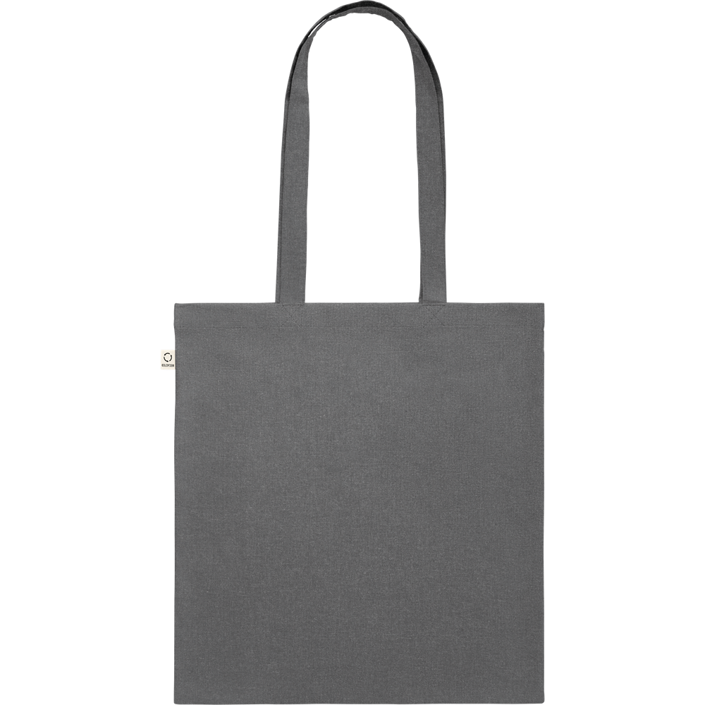Recycled Cotton Shopping Bag (Black)_STONE GREY_back