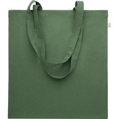 Recycled Cotton Shopping Bag (Black)_DARK GREEN_DETAILEDIMAGE_front_1