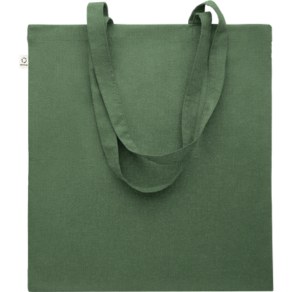 Recycled Cotton Shopping Bag (Black)_DARK GREEN_DETAILEDIMAGE_front_2