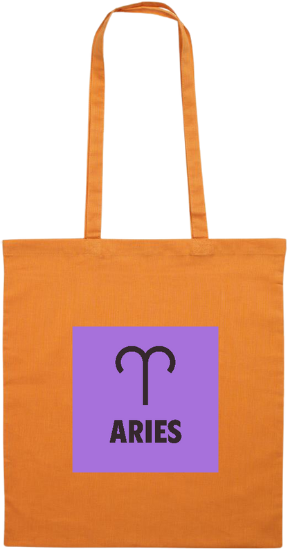 Aries Zodiac Sign Design - Essential colored event tote bag_ORANGE_front