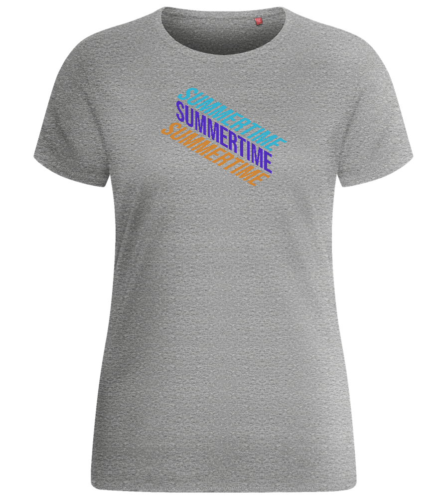 Summertime Design - Basic women's fitted t-shirt_ORION GREY_front