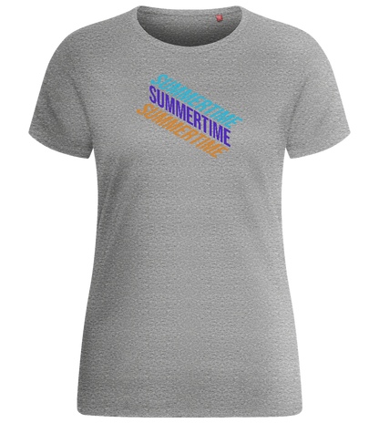 Summertime Design - Basic women's fitted t-shirt_ORION GREY_front