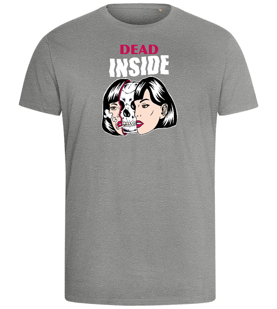 Dead Inside Skull Design - Comfort men's fitted t-shirt_ORION GREY_front