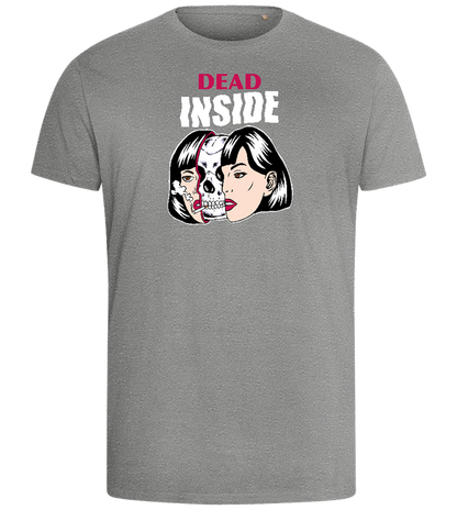 Dead Inside Skull Design - Comfort men's fitted t-shirt_ORION GREY_front