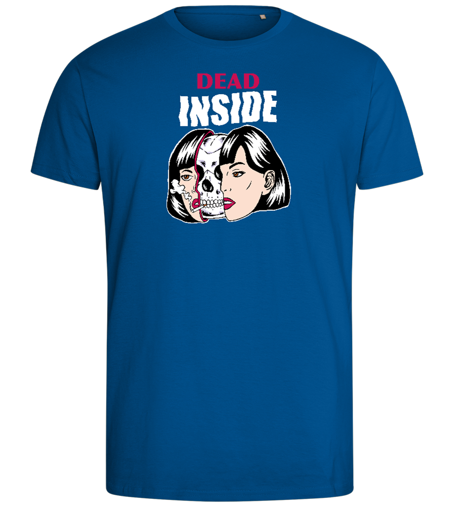 Dead Inside Skull Design - Comfort men's fitted t-shirt_ROYAL_front