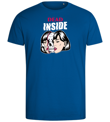 Dead Inside Skull Design - Comfort men's fitted t-shirt_ROYAL_front