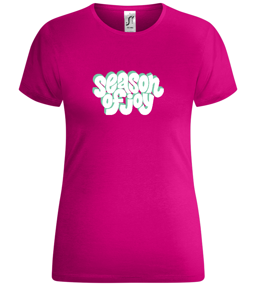 The Season of Joy Design - Comfort women's t-shirt_FUCHSIA_front