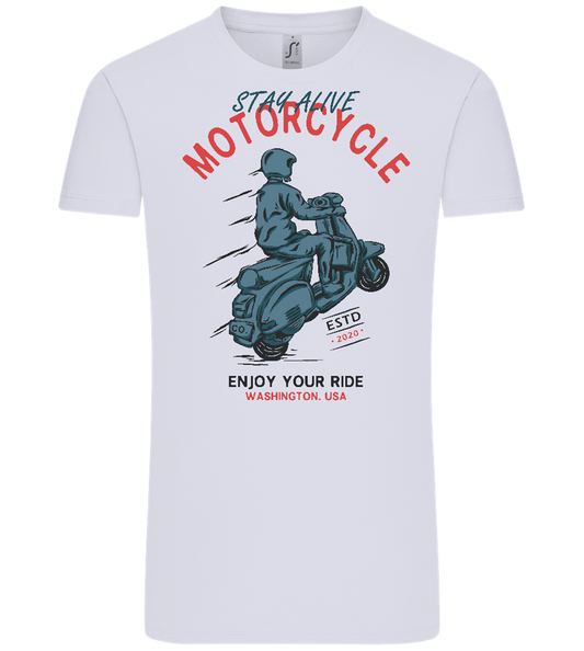 Stay Alive Motorcycle Design - Comfort Unisex T-Shirt_LILAK_front