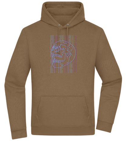 Neon Lines Skull Design - Premium Essential Unisex Hoodie_ARMY_front