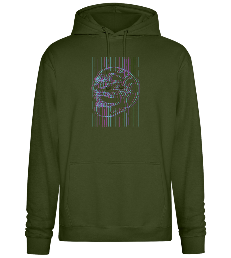 Neon Lines Skull Design - Premium Essential Unisex Hoodie_ARMY_front