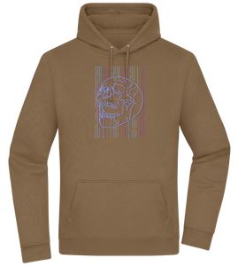 Neon Lines Skull Design - Premium Essential Unisex Hoodie