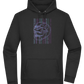 Neon Lines Skull Design - Premium Essential Unisex Hoodie_BLACK_front