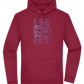 Neon Lines Skull Design - Premium Essential Unisex Hoodie_BORDEAUX_front