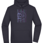 Neon Lines Skull Design - Premium Essential Unisex Hoodie_FRENCH NAVY_front