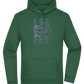 Neon Lines Skull Design - Premium Essential Unisex Hoodie_GREEN BOTTLE_front