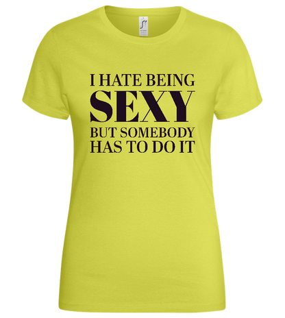 Hate Being Sexy Design - Basic women's t-shirt_GREEN APPLE_front