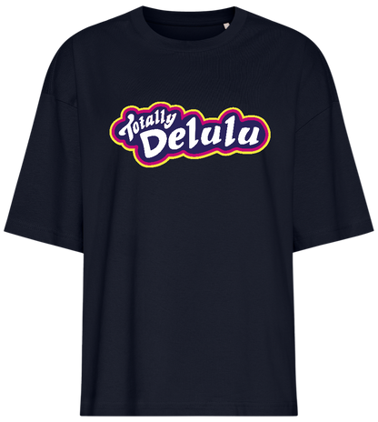 Totally Delulu Design - Premium women's oversized t-shirt_FRENCH NAVY_front