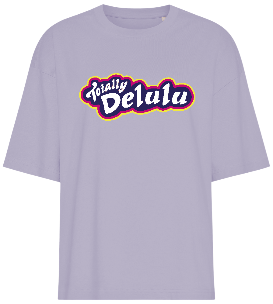 Totally Delulu Design - Premium women's oversized t-shirt_LILAK_front