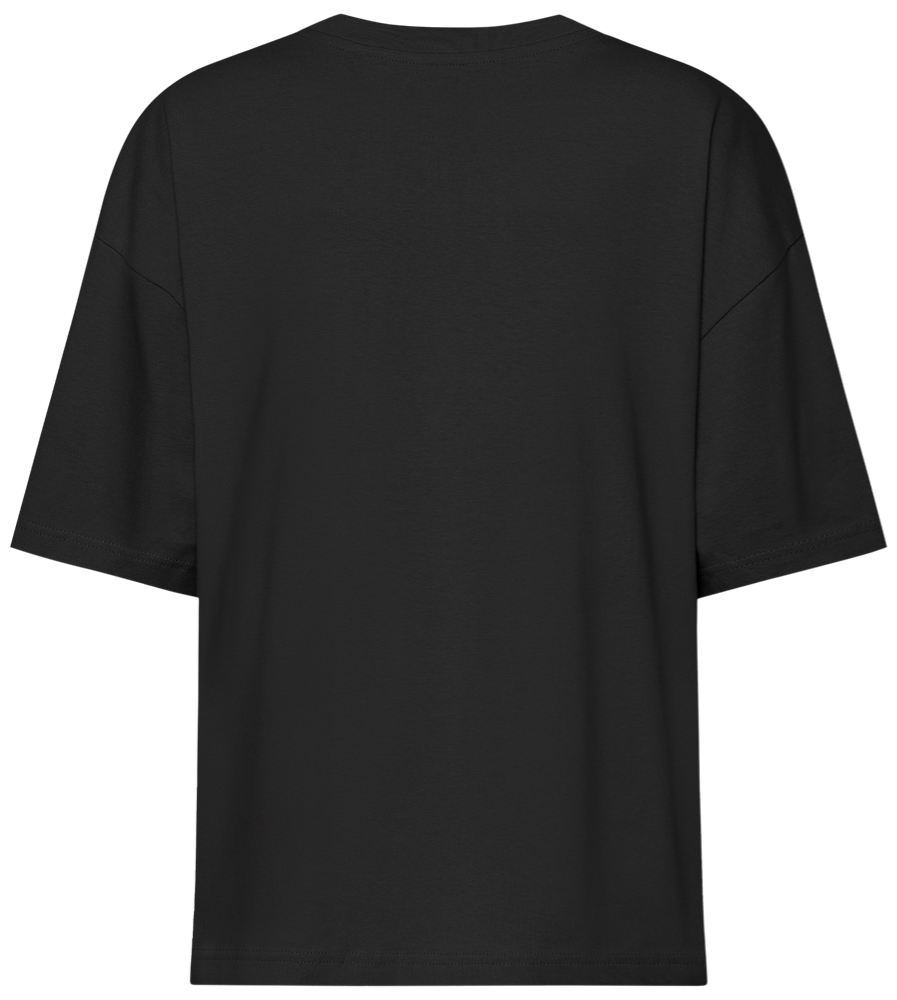 Totally Delulu Design - Premium women's oversized t-shirt_DEEP BLACK_back