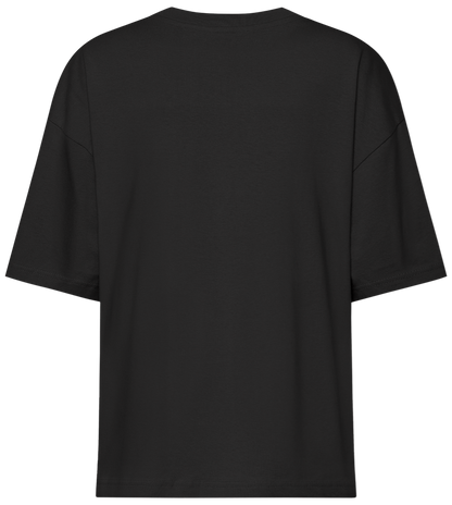 Totally Delulu Design - Premium women's oversized t-shirt_DEEP BLACK_back