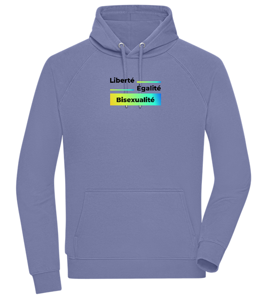 Liberté Égalité Bisexualité Design - Comfort unisex hoodie_BLUE_front