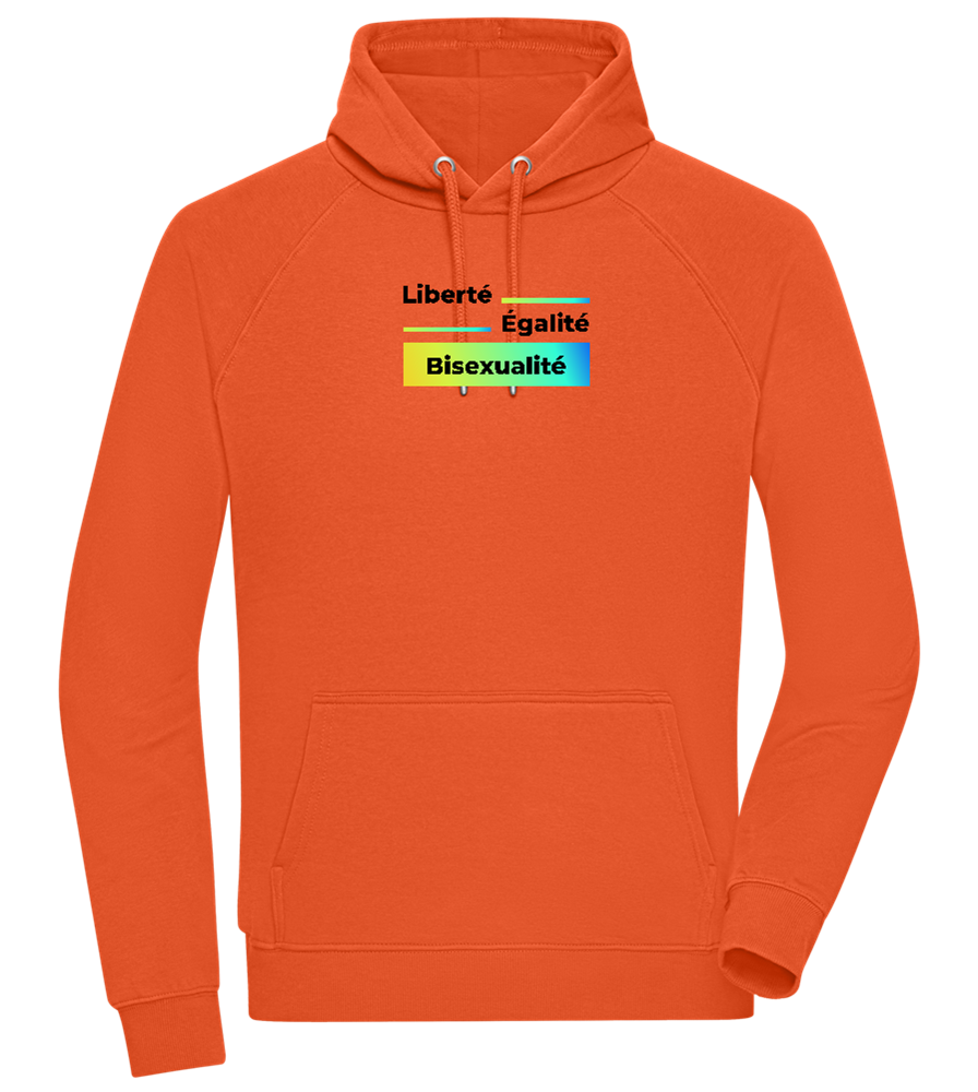 Liberté Égalité Bisexualité Design - Comfort unisex hoodie_BURNT ORANGE_front