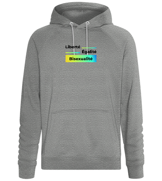 Liberté Égalité Bisexualité Design - Comfort unisex hoodie_ORION GREY II_front