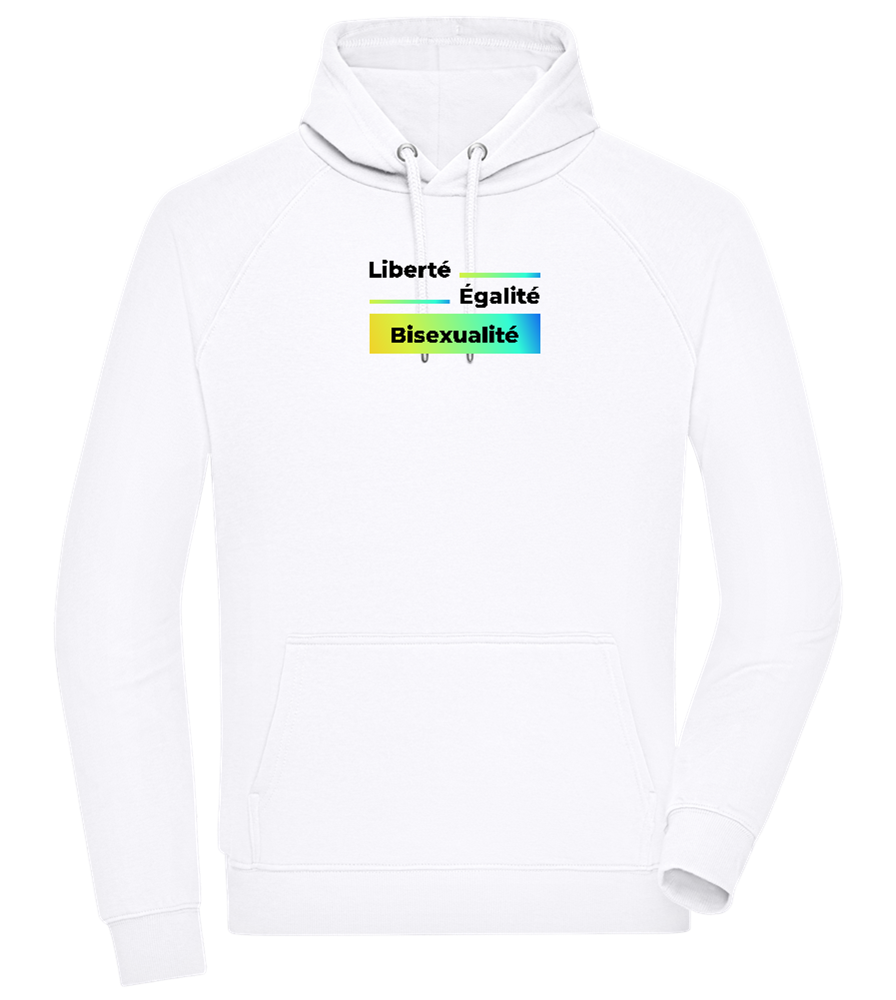 Liberté Égalité Bisexualité Design - Comfort unisex hoodie_WHITE_front