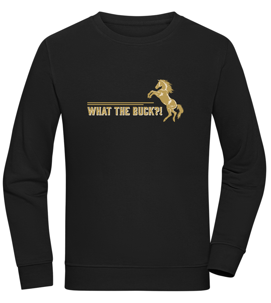 What The Buck Design - Comfort unisex sweater_BLACK_front