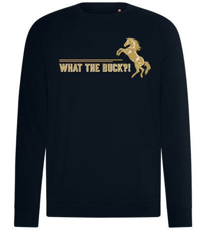 What The Buck Design - Comfort unisex sweater_BLACK_front