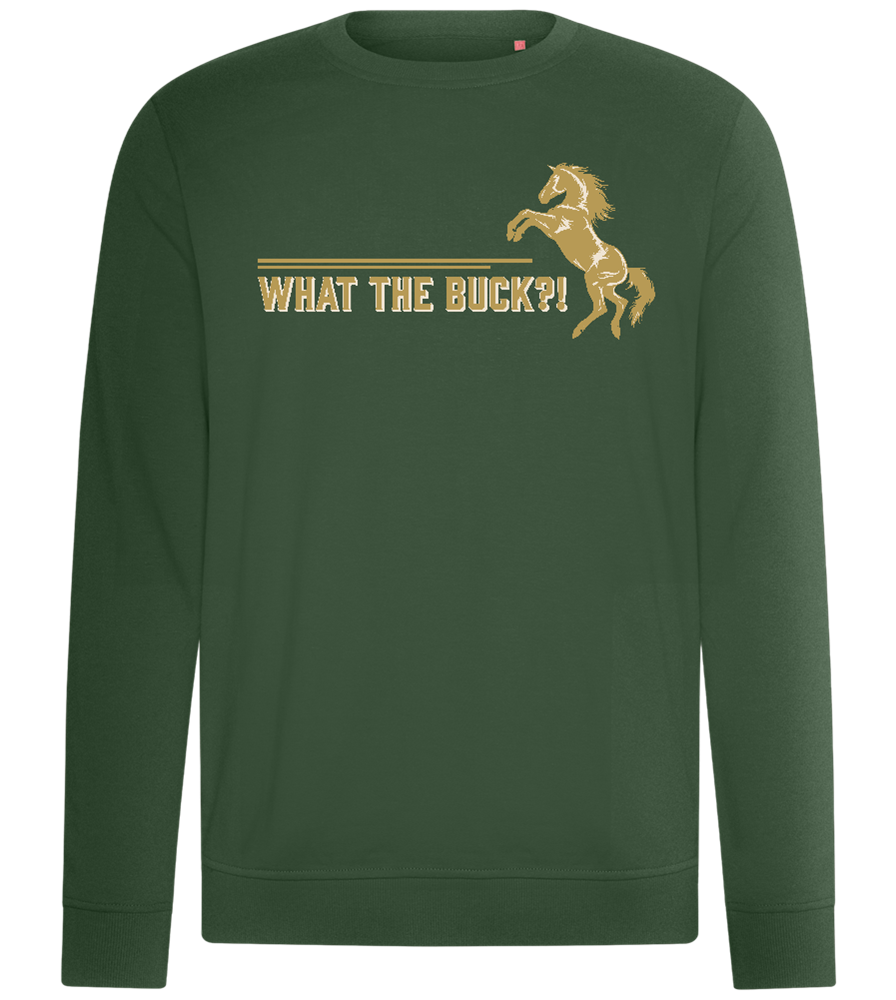 What The Buck Design - Comfort unisex sweater_GREEN BOTTLE_front