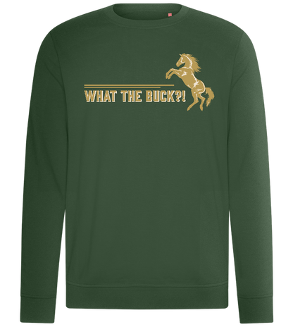 What The Buck Design - Comfort unisex sweater_GREEN BOTTLE_front