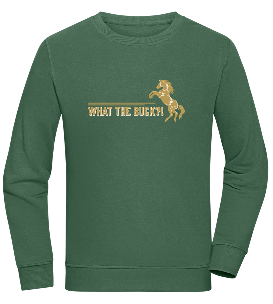 What The Buck Design - Comfort unisex sweater_GREEN BOTTLE_front