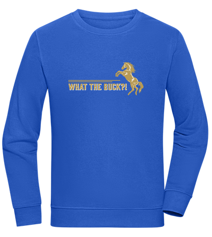 What The Buck Design - Comfort unisex sweater_ROYAL_front