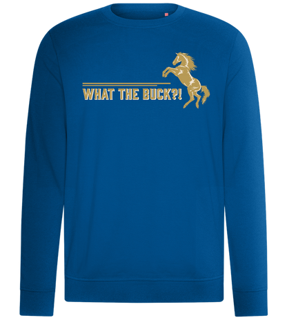 What The Buck Design - Comfort unisex sweater_ROYAL_front