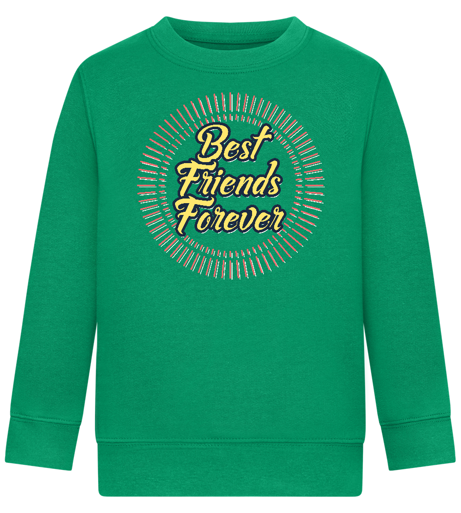 Best Friends Forever Design - Comfort Kids Sweater_MEADOW GREEN_front