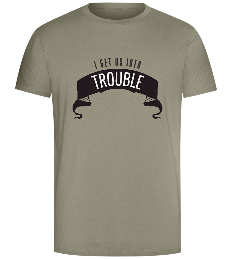 Into Trouble Design - Comfort Unisex T-Shirt_KHAKI_front