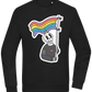 Rainbow Flag Skull Design - Comfort Essential Unisex Sweater_BLACK_front