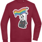 Rainbow Flag Skull Design - Comfort Essential Unisex Sweater_BORDEAUX_front