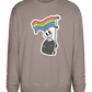 Rainbow Flag Skull Design - Comfort Essential Unisex Sweater_CHARCOAL CHIN_front