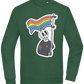 Rainbow Flag Skull Design - Comfort Essential Unisex Sweater_GREEN BOTTLE_front