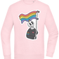 Rainbow Flag Skull Design - Comfort Essential Unisex Sweater_LIGHT PEACH ROSE_front