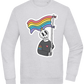 Rainbow Flag Skull Design - Comfort Essential Unisex Sweater_ORION GREY II_front