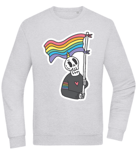 Rainbow Flag Skull Design - Comfort Essential Unisex Sweater