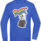 Rainbow Flag Skull Design - Comfort Essential Unisex Sweater_ROYAL_front