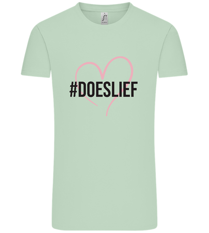 Doeslief Hartje Design - Comfort Unisex T-Shirt_ICE GREEN_front
