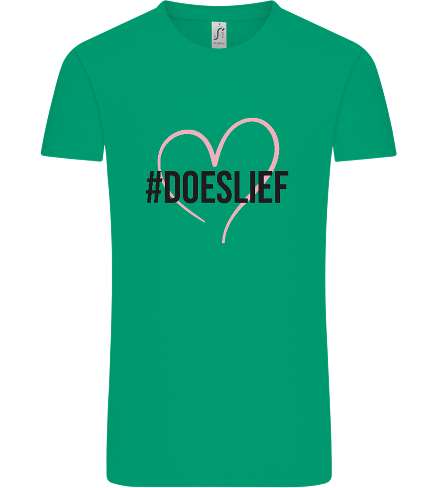Doeslief Hartje Design - Comfort Unisex T-Shirt_SPRING GREEN_front