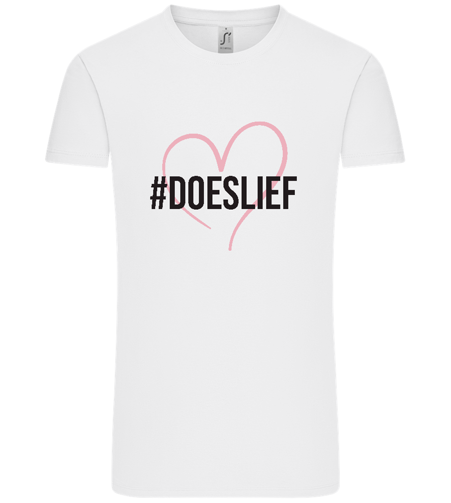 Doeslief Hartje Design - Comfort Unisex T-Shirt_WHITE_front