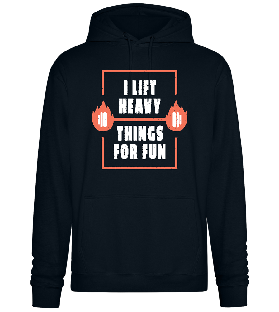 Lifting Heavy for Fun Design - Premium Essential Unisex Hoodie_BLACK_front